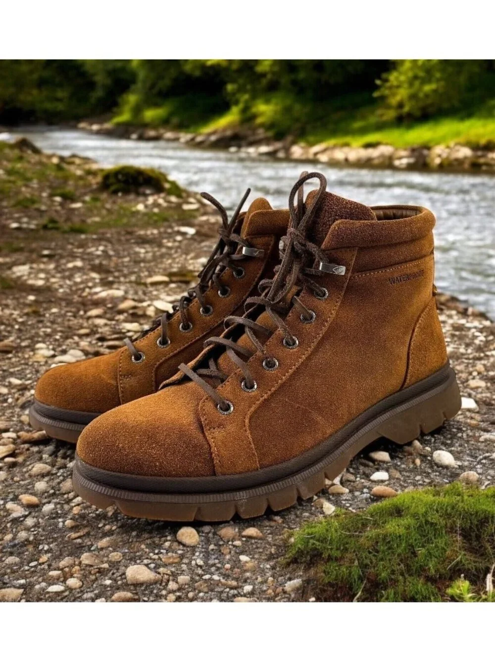 Sperry Top-Sider Mens Hiking Boots Watertown LTT Waterproof US 8.5 M Brown Suede